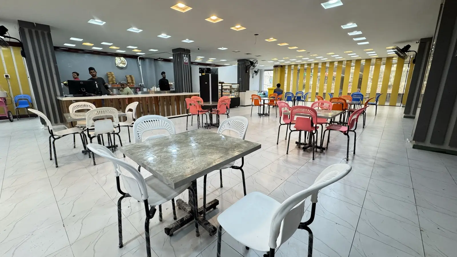 Food court dining area at Funzania